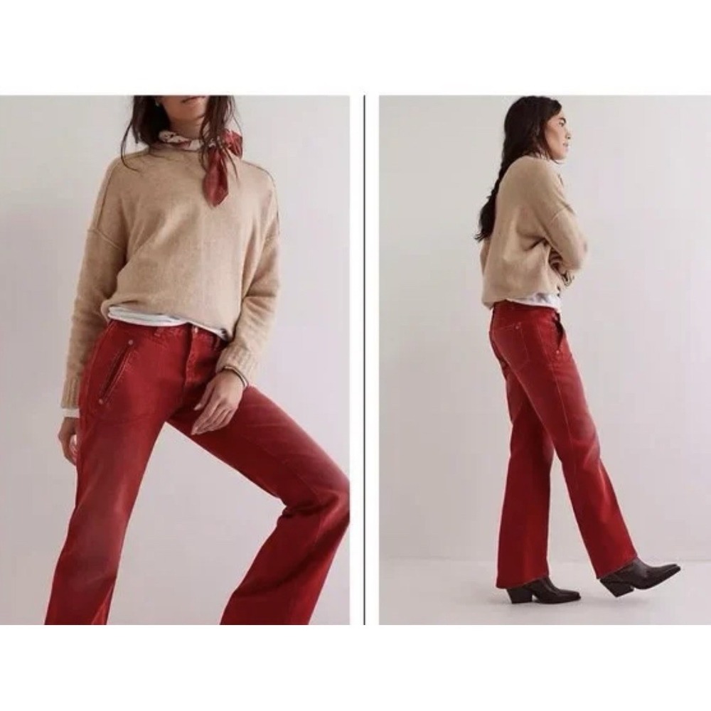 We The Free People Jeans Women's Size 29 Carnivale Boot‎ Cut Low Rise Hot Tamale